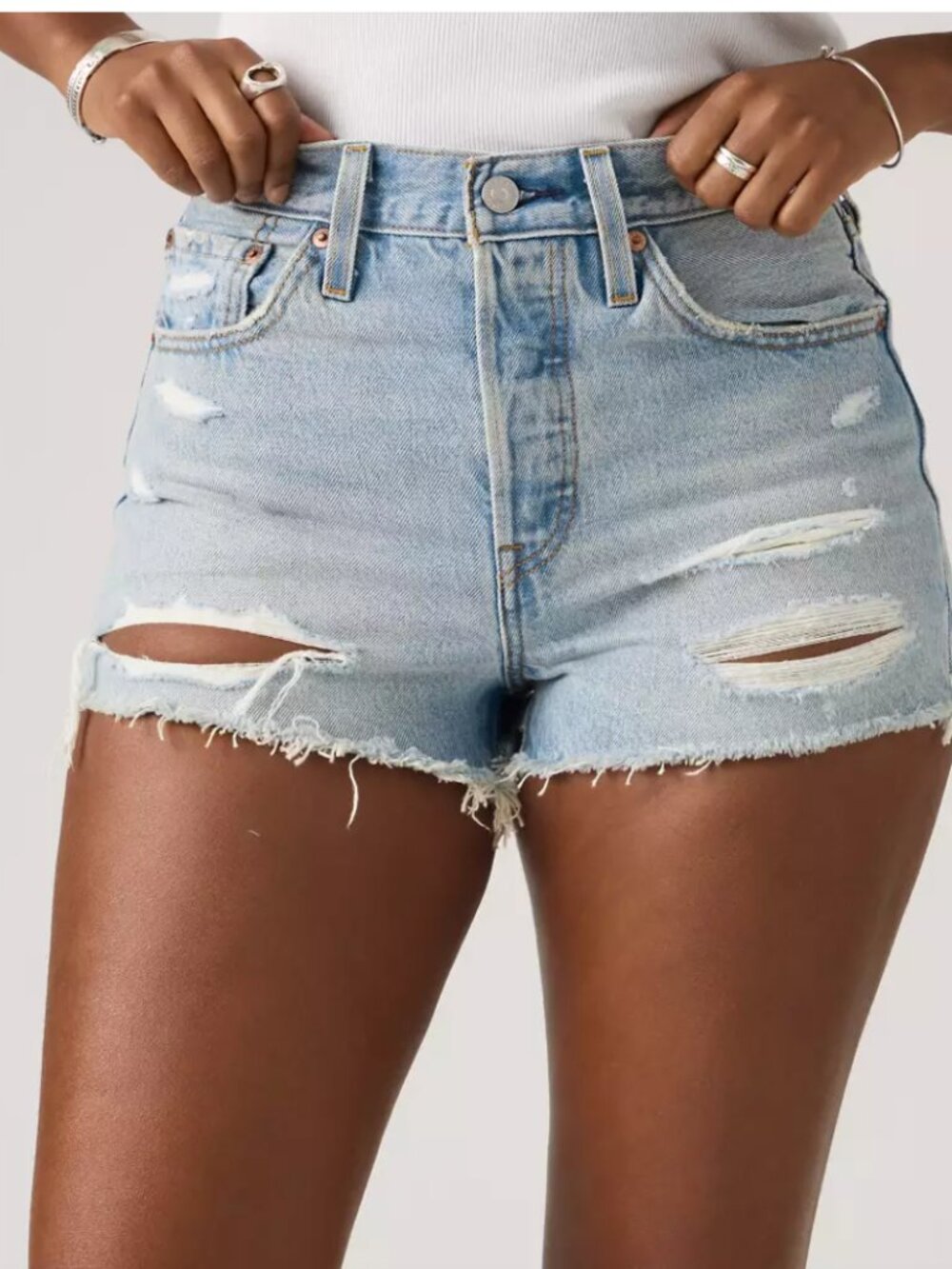 Levi’s 501 High Rise Distressed Cut-Off Denim Shorts - Size 32